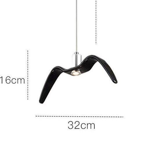 Suspension LED Seagull Design | Marco Lucetti B / Noir