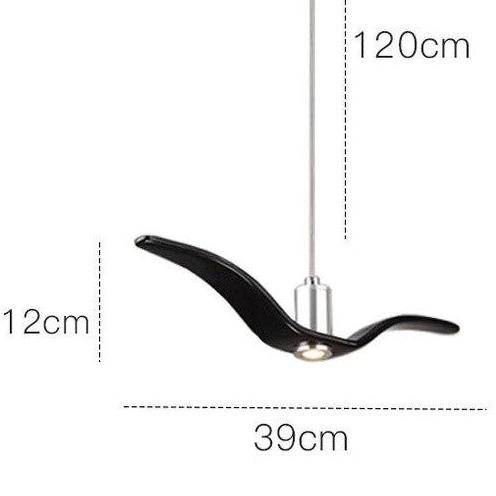 Suspension LED Seagull Design | Marco Lucetti C / Noir