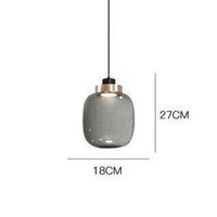 Suspension LED Sphère en Verre avec Cercle Cuivré | Marco Lucetti 18 x 27cm / Froide