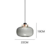 Suspension LED Sphère en Verre avec Cercle Cuivré | Marco Lucetti 22 x 18cm / Naturelle