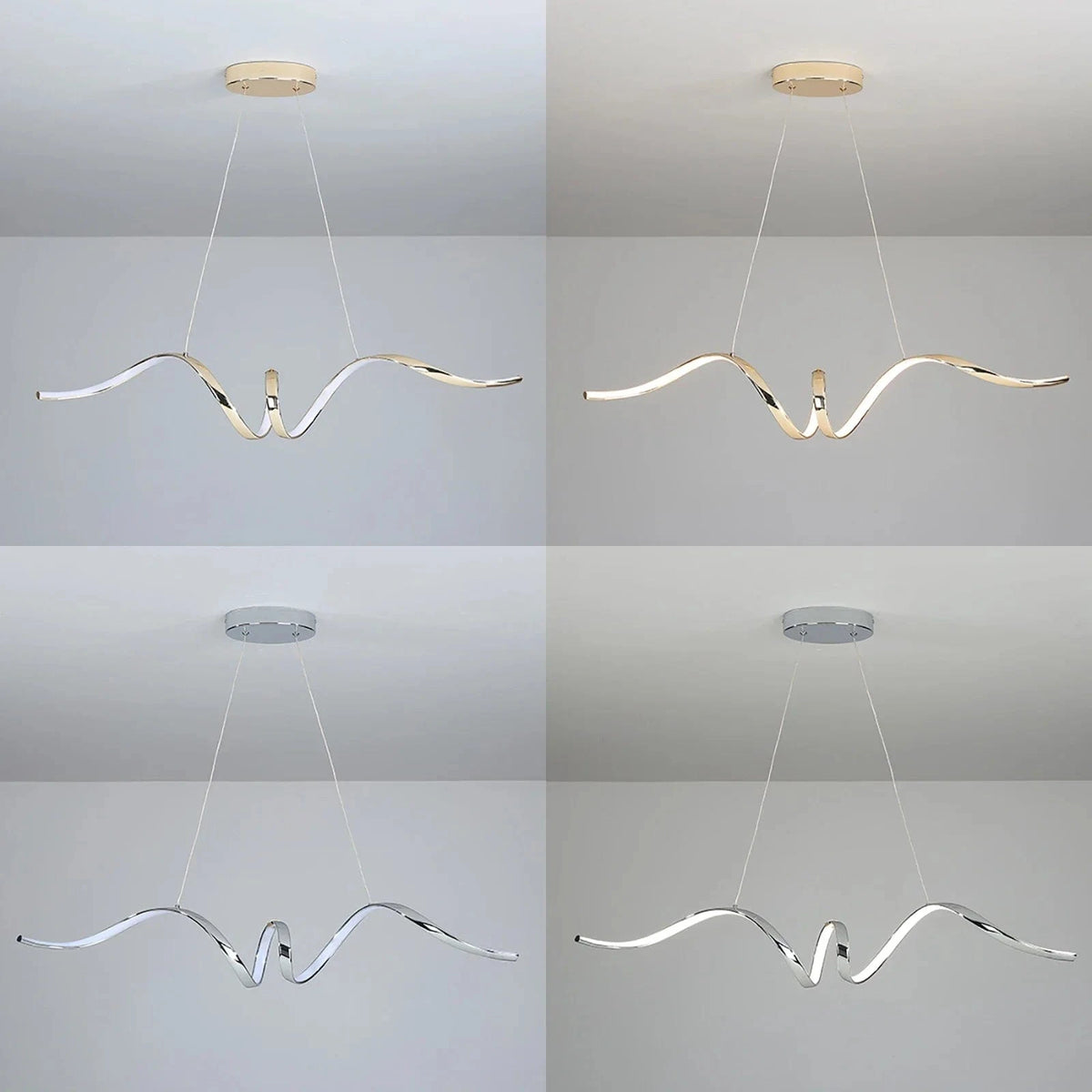 Suspension LED Spirale Chromée | Marco Lucetti