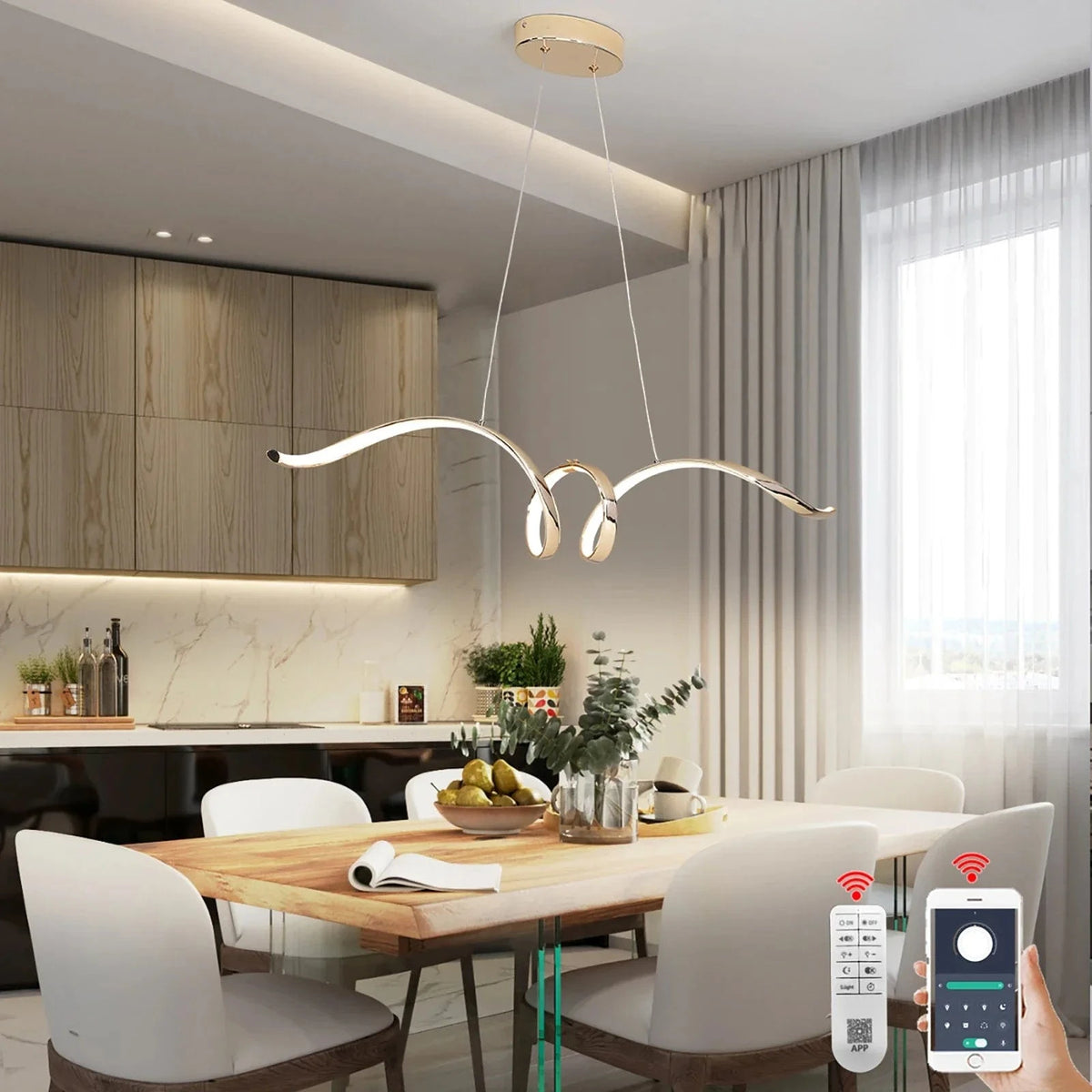 Suspension LED Spirale Chromée | Marco Lucetti
