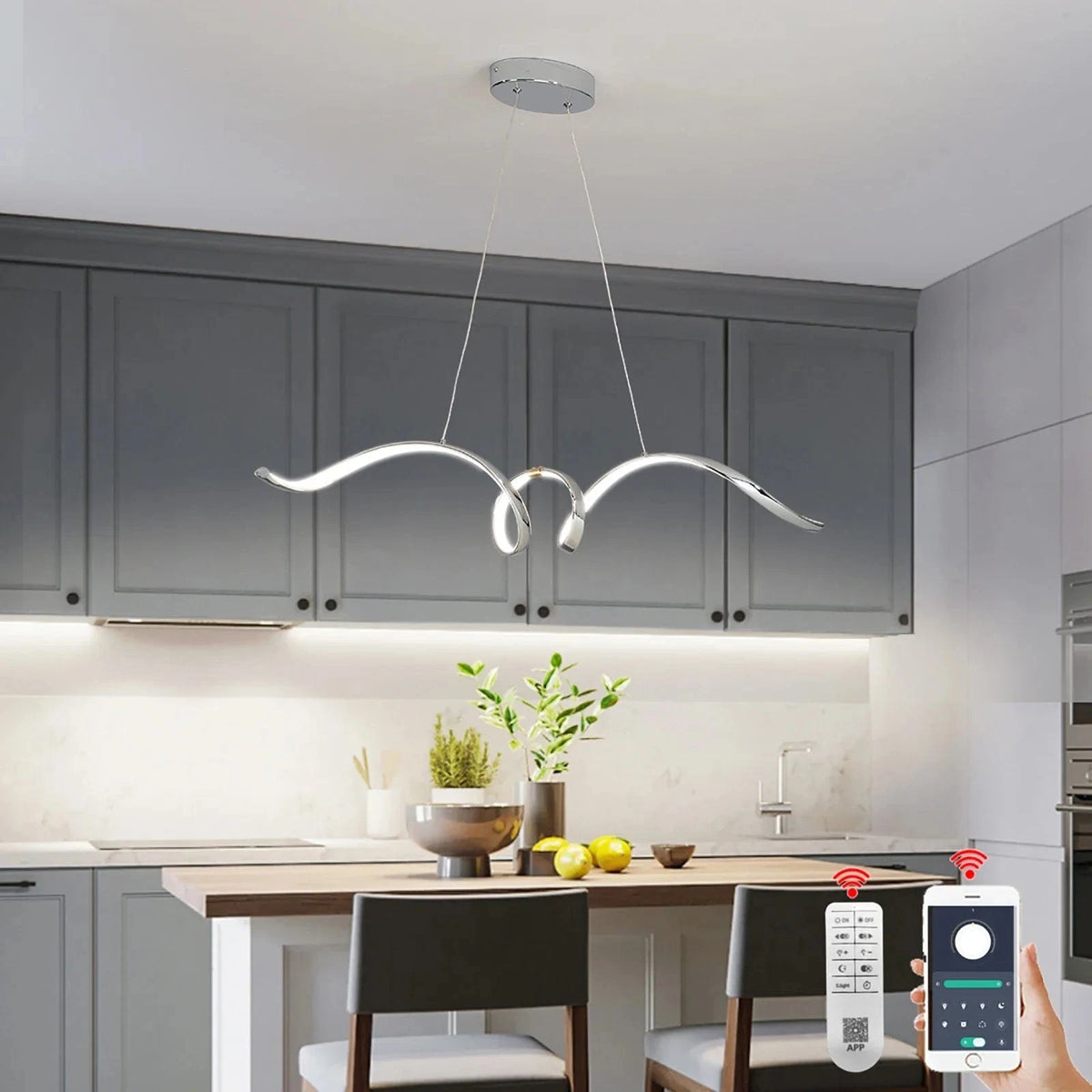 Suspension LED Spirale Chromée | Marco Lucetti