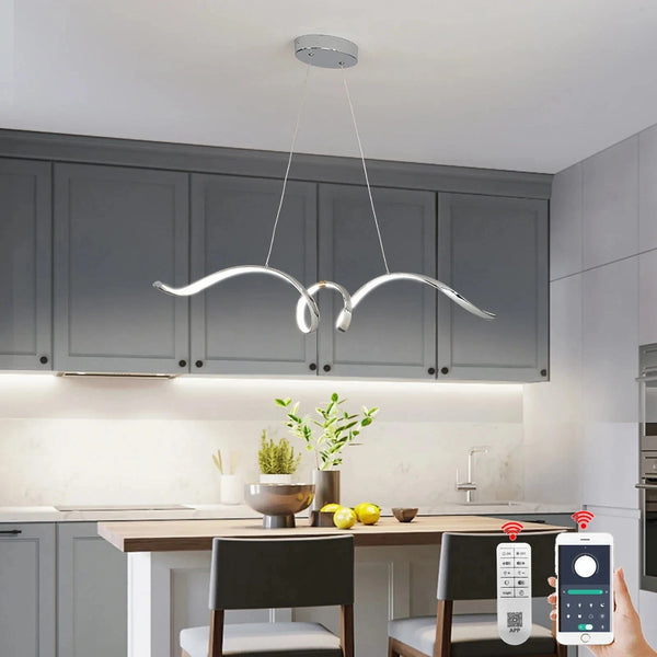 Suspension LED Spirale Chromée | Marco Lucetti