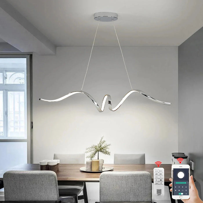 Suspension LED Spirale Chromée | Marco Lucetti