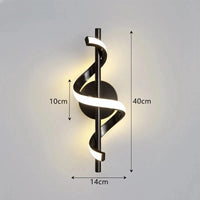 Suspension LED Spiralight | Marco Lucetti Applique Noir 12W / Lumière chaude