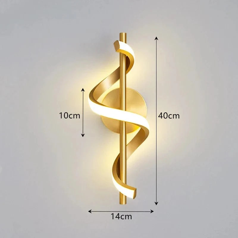 Suspension LED Spiralight | Marco Lucetti Applique Or 12W / Lumière chaude