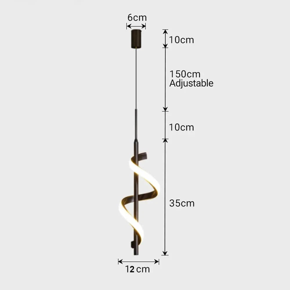 Suspension LED Spiralight | Marco Lucetti B - tête unique 12W / Lumière chaude