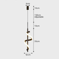 Suspension LED Spiralight | Marco Lucetti B - tête unique 12W / Lumière chaude