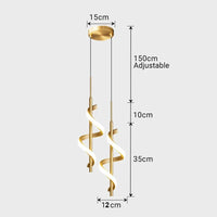 Suspension LED Spiralight | Marco Lucetti G - double tête 24W / Lumière chaude