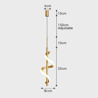 Suspension LED Spiralight | Marco Lucetti G - tête unique 12W / Lumière chaude