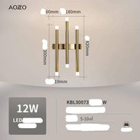 Suspension LED StrongGlow | Marco Lucetti 6 lampes - Doré / Froide