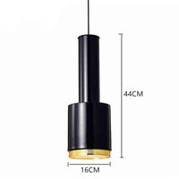 Suspension LED Style Loft Industriel - Tube Métal Design | Marco Lucetti Noir