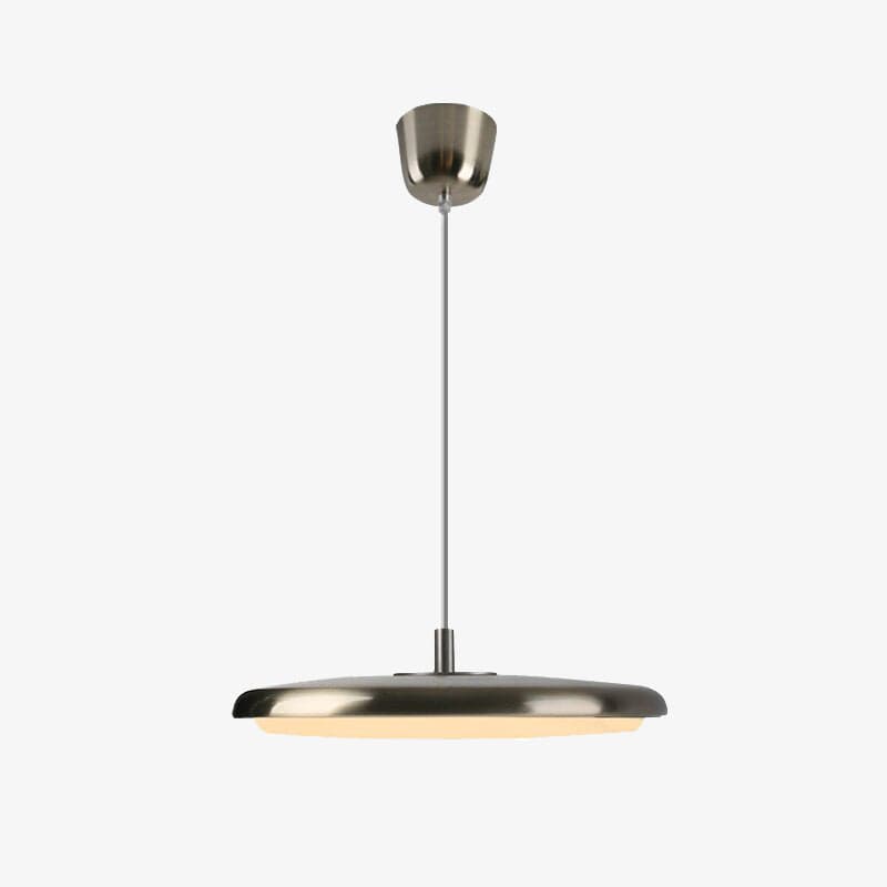 Suspension LED Sysley avec abat-jour plat et arrondi | Marco Lucetti Argenté / Chaude