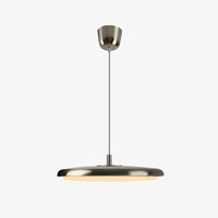 Suspension LED Sysley avec abat-jour plat et arrondi | Marco Lucetti Argenté / Chaude