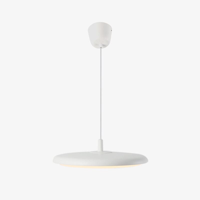 Suspension LED Sysley avec abat-jour plat et arrondi | Marco Lucetti Blanc / Chaude