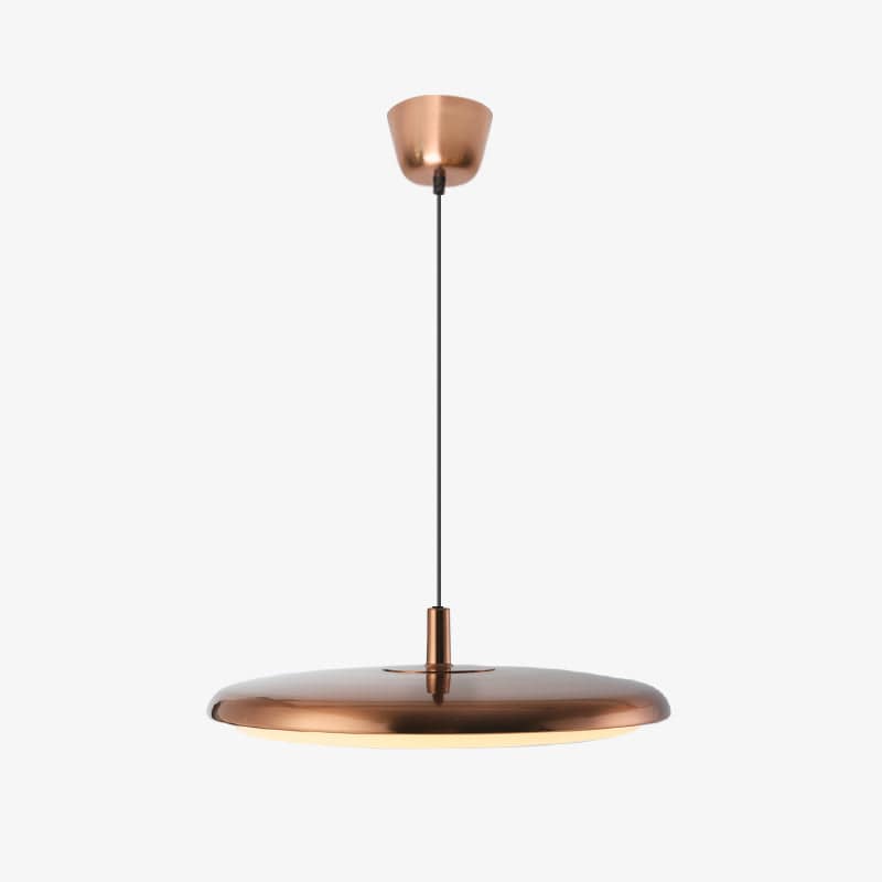 Suspension LED Sysley avec abat-jour plat et arrondi | Marco Lucetti Rose gold / Chaude