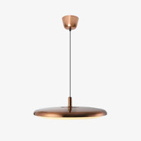 Suspension LED Sysley avec abat-jour plat et arrondi | Marco Lucetti Rose gold / Chaude
