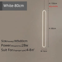 Suspension LED "Touw" - Petite Touche Nordique Épurée | Marco Lucetti Blanc L9x80cm 28W / Blanc froid, pas de télécommande