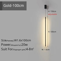 Suspension LED "Touw" - Petite Touche Nordique Épurée | Marco Lucetti Noir L1,6x100cm 20W / Blanc froid, pas de télécommande