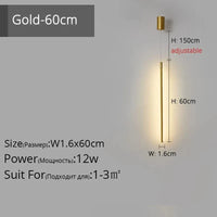 Suspension LED "Touw" - Petite Touche Nordique Épurée | Marco Lucetti Or L1,6x60cm 12W / Blanc froid, pas de télécommande