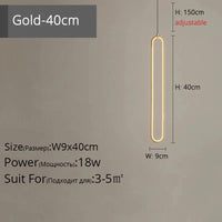 Suspension LED "Touw" - Petite Touche Nordique Épurée | Marco Lucetti Or L9x40cm 18W / Blanc froid, pas de télécommande