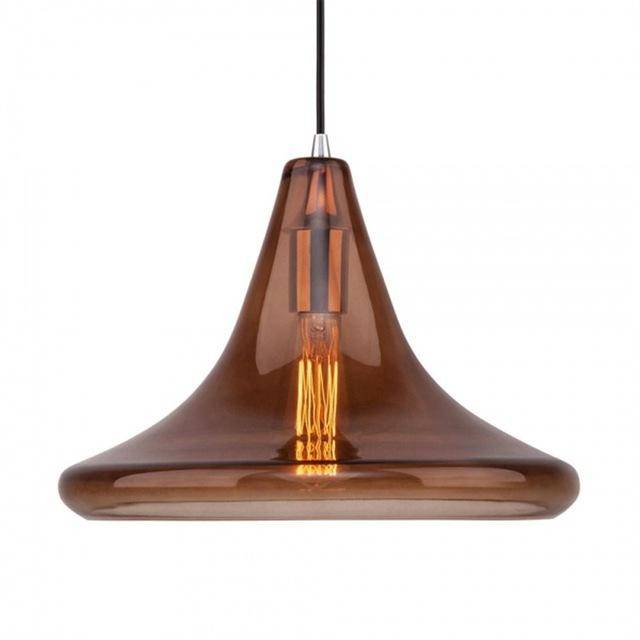 Suspension LED Triangulaire en Verre | Marco Lucetti Marron