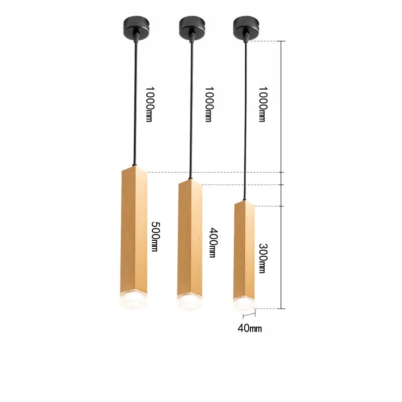 Suspension LED Tube Carré - Éclairage Moderne | Marco Lucetti