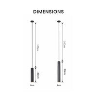 Suspension LED Tube cylindre | Marco Lucetti