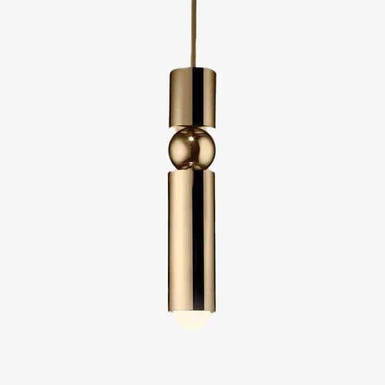 Suspension LED tube doré Céléstia | Marco Lucetti A