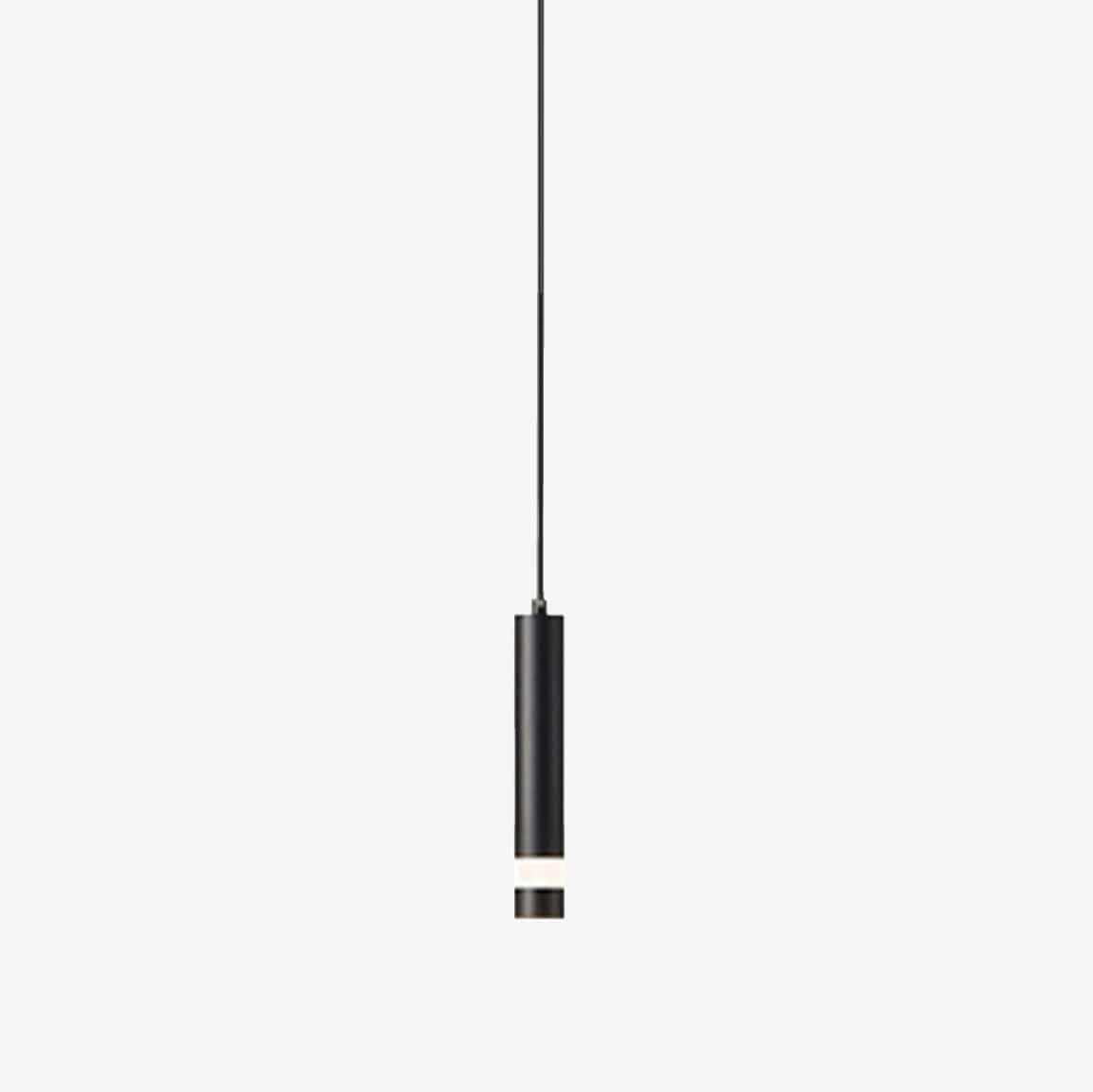 Suspension LED Tube Lumineux Doré ou Noir - Amias  | Marco Lucetti