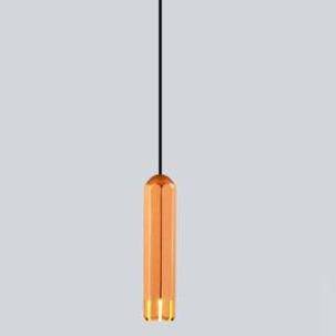 Suspension LED tubulaire en métal - Hang Light | Marco Lucetti Rose gold / 20cm / Chaude