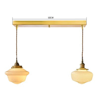 Suspension LED verre blanc. | Marco Lucetti 2 têtes 4