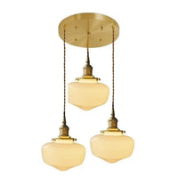 Suspension LED verre blanc. | Marco Lucetti 3 têtes 1