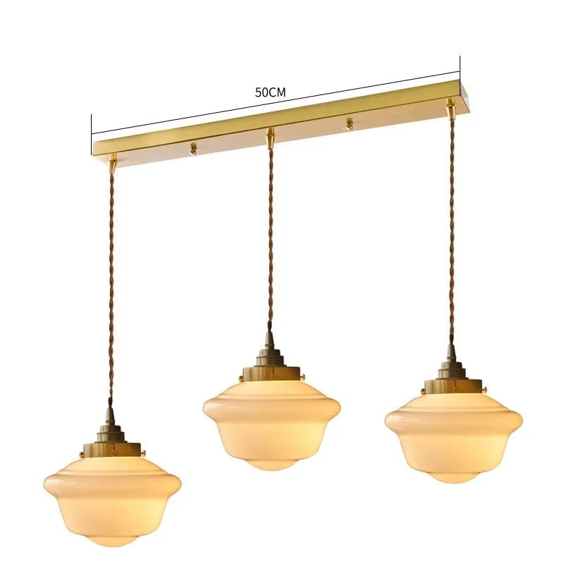 Suspension LED verre blanc. | Marco Lucetti 3 têtes 5