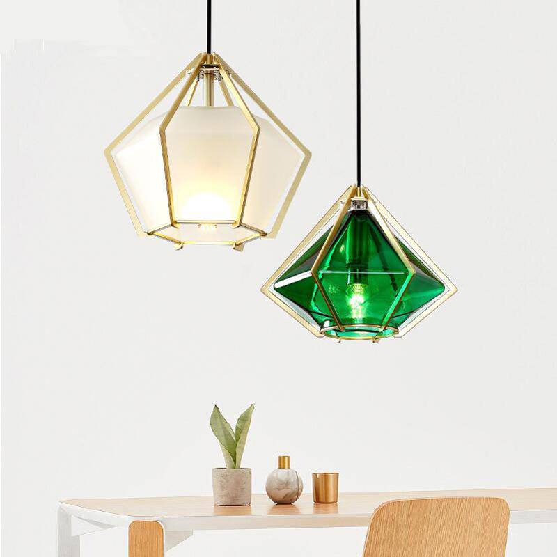 Suspension LED Verre Doré- Design Chic | Marco Lucetti