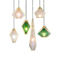 Suspension LED Verre Doré- Design Chic | Marco Lucetti
