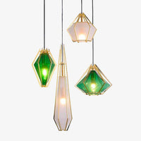 Suspension LED Verre Doré- Design Chic | Marco Lucetti
