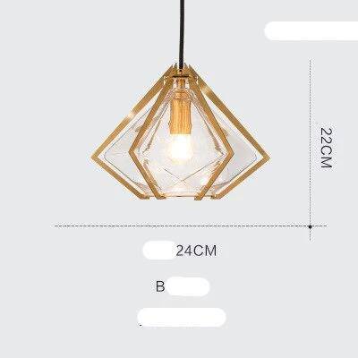 Suspension LED Verre Doré- Design Chic | Marco Lucetti Doré - B