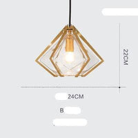 Suspension LED Verre Doré- Design Chic | Marco Lucetti Doré - B