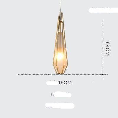 Suspension LED Verre Doré- Design Chic | Marco Lucetti Doré clair - D