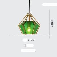 Suspension LED Verre Doré- Design Chic | Marco Lucetti Vert - C