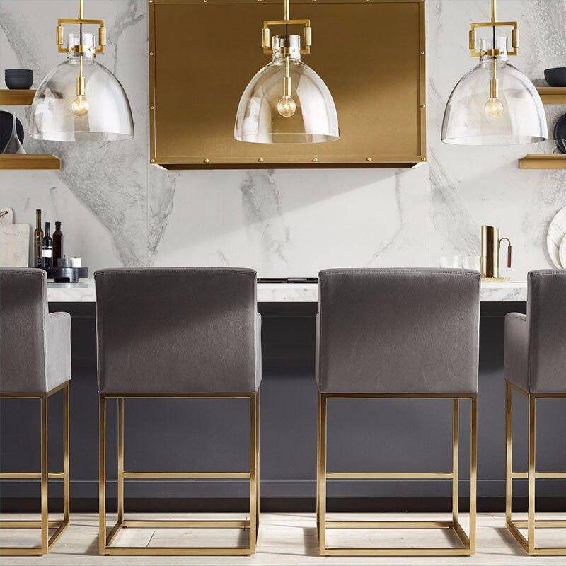 Suspension LED Verre & Métal Doré Light | Marco Lucetti