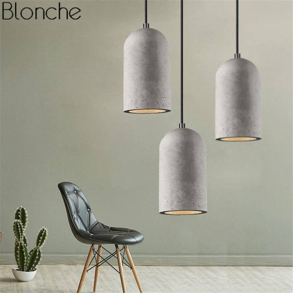 Suspension LED Vintage en Ciment - Pipe Arrondie | Marco Lucetti