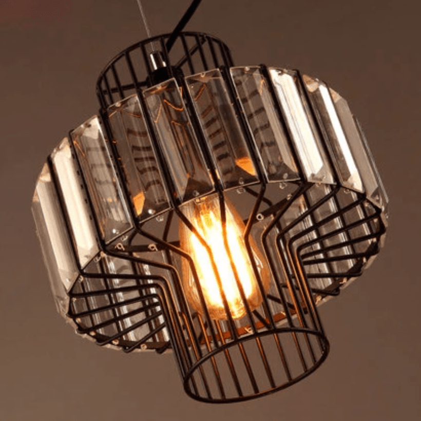 Suspension LED Vintage en métal et verre Cristal | Marco Lucetti