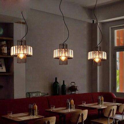 Suspension LED Vintage en métal et verre Cristal | Marco Lucetti