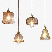 Suspension LED vintage en verre Dolkor. | Marco Lucetti