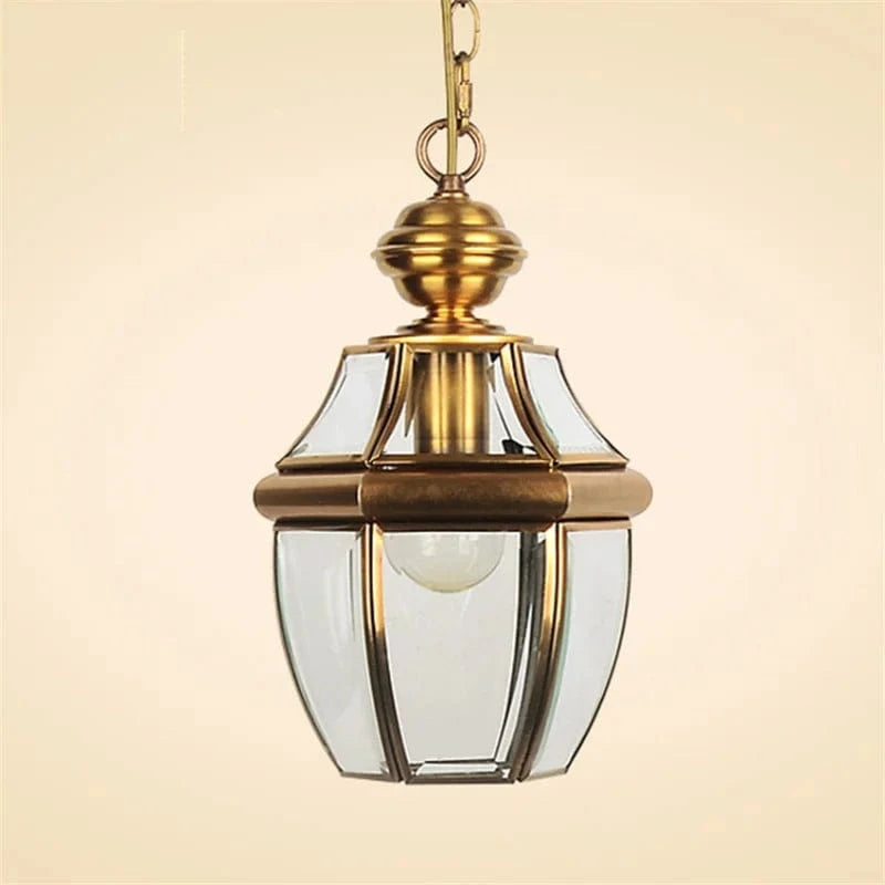 Suspension LED vintage en verre et cuivre pour intérieur et extérieur. | Marco Lucetti