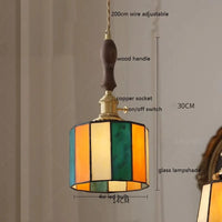 Suspension LED Vintage Japonais, Style Élégant - Douille Cuivre, Abat-Jour en Verre | Marco Lucetti Verre 1 / 4W (MAX100W)