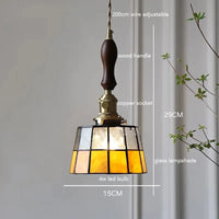 Suspension LED Vintage Japonais, Style Élégant - Douille Cuivre, Abat-Jour en Verre | Marco Lucetti Verre 2 / 4W (MAX100W)